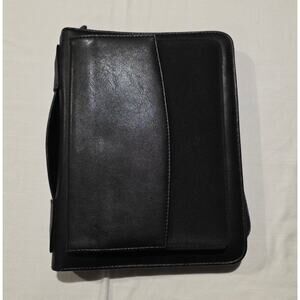 Day-Timer Large Planner Black 11"X9" Vintage Ring Bound Zipper Pockets